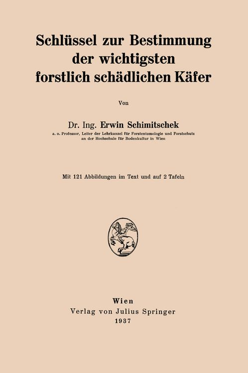 Produktbild: Schl&uuml;ssel zur Bestimmung der wichtigsten forstlich sch&auml;dlichen K&auml;fer