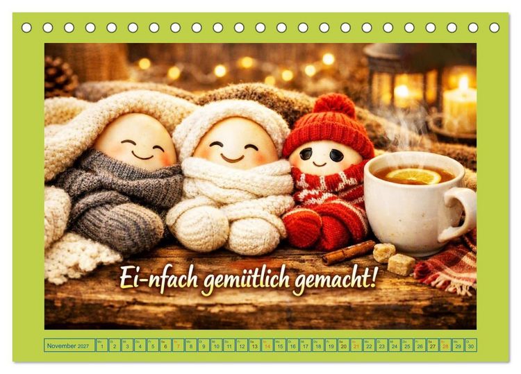 Produktbild: Ei-n Jahr voller Spa&szlig;! - Humor, Herz und H&uuml;hnerei (Tischkalender 2027 DIN A5 quer), CALVENDO Monatskalender