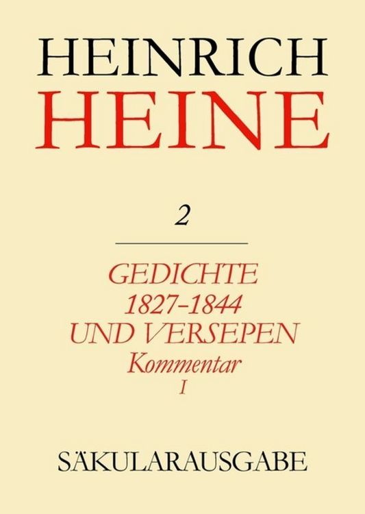 Produktbild: Gedichte 1827-1844 und Versepen. Kommentar I