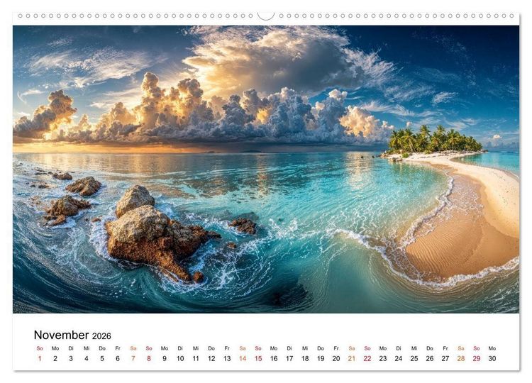 Produktbild: Inseln der Sehnsucht - Versteckte Paradiese (Wandkalender 2026 DIN A2 quer), CALVENDO Monatskalender