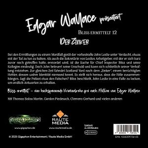 Produktbild: Edgar Wallace - Bliss ermittelt - Der Zinker,1 Audio-CD