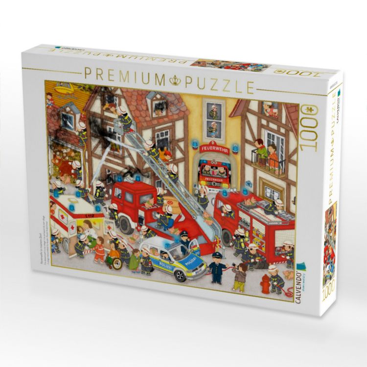 Produktbild: CALVENDO Puzzle Feuerwehr in meinem Dorf | 1000 Teile Lege-Gr&ouml;&szlig;e 64x48cm Foto-Puzzle f&uuml;r gl&uuml;ckliche Stunden