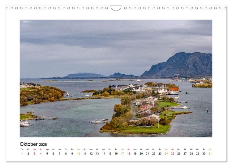 Produktbild: Zwischen Fjord und Flamme (Wandkalender 2026 DIN A3 quer), CALVENDO Monatskalender