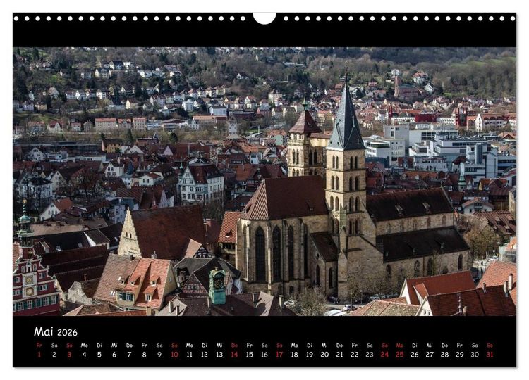 Produktbild: Esslingen am Neckar - Vom Mittelalter in die Moderne (Wandkalender 2026 DIN A3 quer), CALVENDO Monatskalender