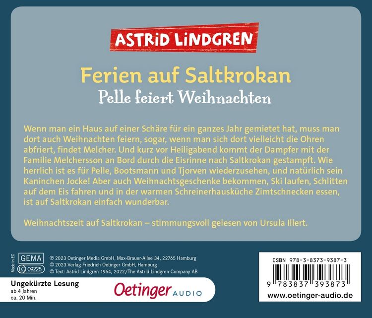 Produktbild: Ferien auf Saltkrokan. Pelle feiert Weihnachten