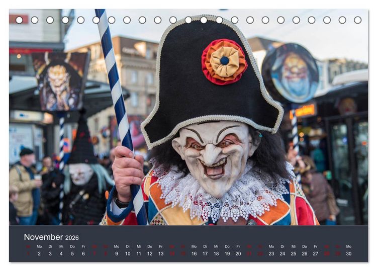 Produktbild: S ganz Johr Fasnacht (Tischkalender 2026 DIN A5 quer), CALVENDO Monatskalender