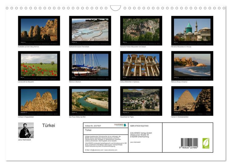 Produktbild: T&uuml;rkei (Wandkalender 2026 DIN A3 quer), CALVENDO Monatskalender