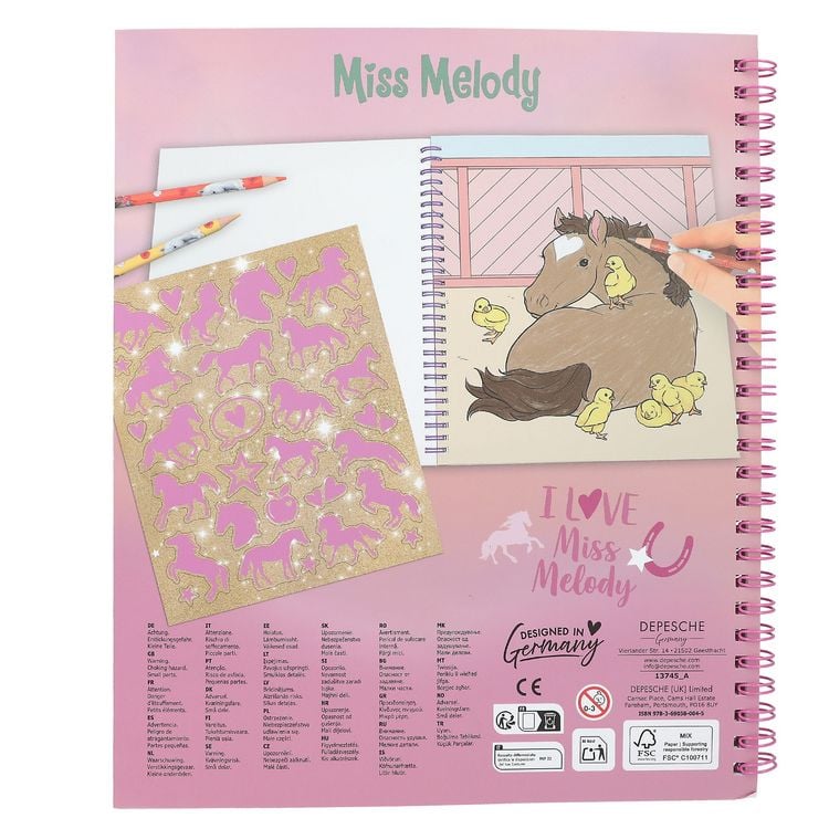 Produktbild: Miss Melody Malbuch mit Pailletten