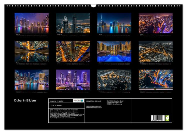 Produktbild: Dubai in Bildern (Wandkalender 2026 DIN A2 quer), CALVENDO Monatskalender