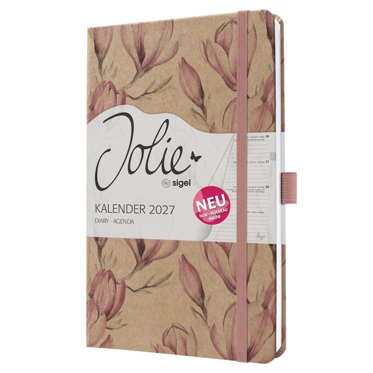 Produktbild: SIGEL 7J813 Wochenkalender Jolie 2027, ca. A5, Magnolia Dreams, Hardcover