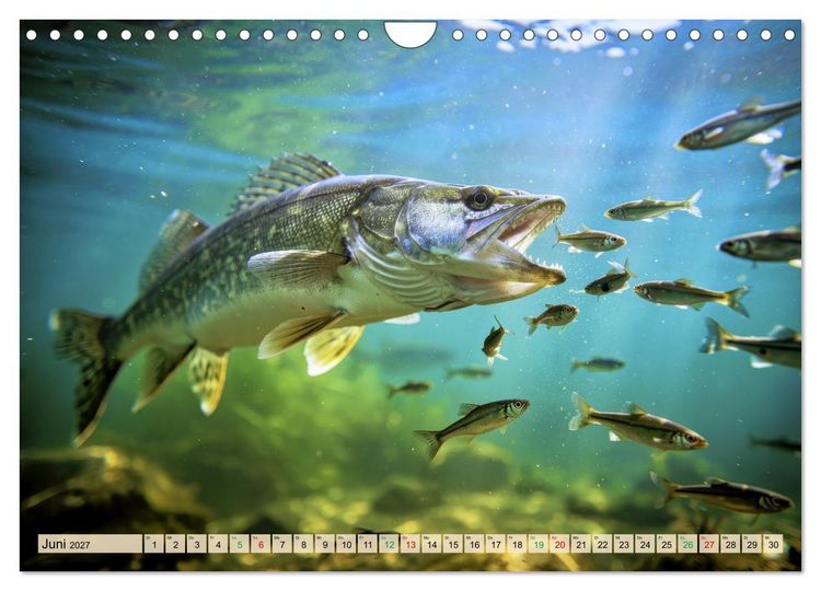 Produktbild: Zander im See (Wandkalender 2027 DIN A4 quer), CALVENDO Monatskalender