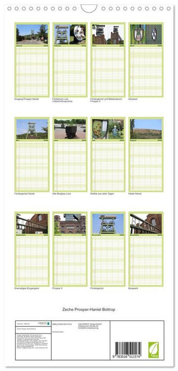 Produktbild: Familienplaner 2026 - Zeche Prosper-Haniel Bottrop mit 5 Spalten (Wandkalender, 21 x 45 cm) CALVENDO
