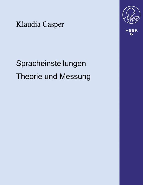 Produktbild: Spracheinstellungen.Theorie und Messung