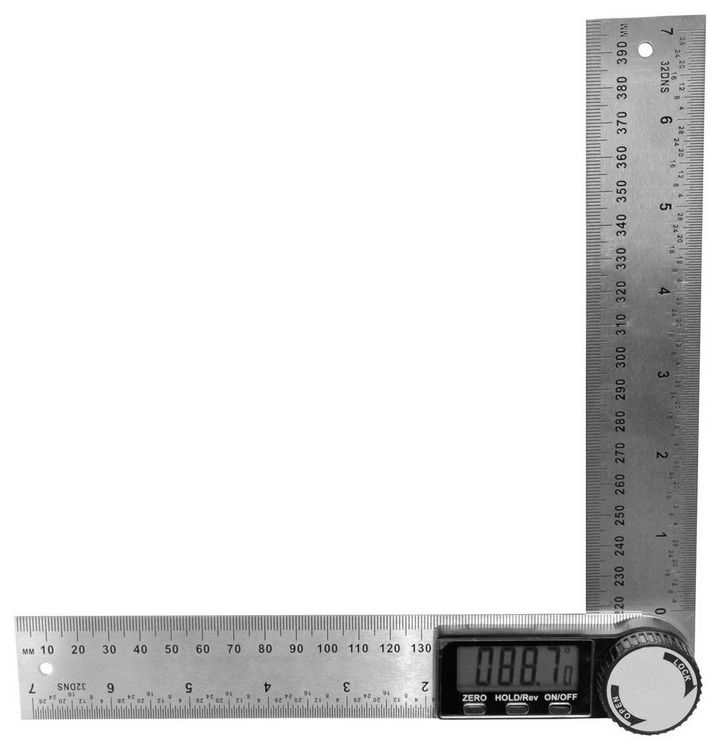 Produktbild: Br&uuml;der Mannesmann M81220 Digitaler Winkelmesser 200 x 200mm 360&deg;