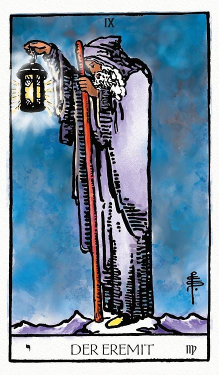 Produktbild: Das Weiser-Tarot - Tarot von A.E. Waite in den urspr&uuml;nglichen Aquarellfarben (78 Karten illustriert von Pamela Colman Smith mit Booklet)