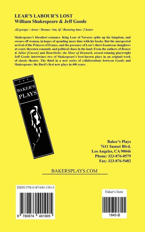 Produktbild: Lear's Labor's Lost