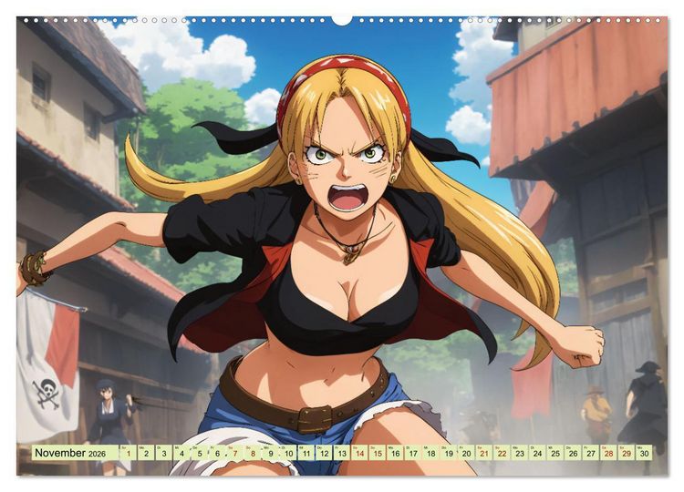 Produktbild: Anime Piraten - Waifu Edition (Wandkalender 2026 DIN A2 quer), CALVENDO Monatskalender