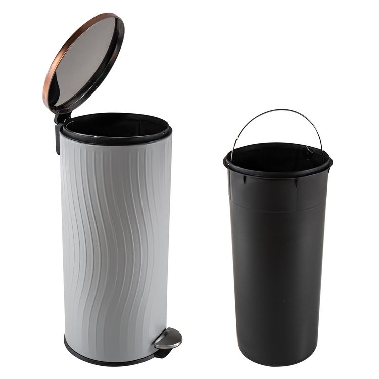 Produktbild: HTI-Living Treteimer Jannik 30L Grau/Kupfer Treteimer Jannik 30L Grau/Kupfer