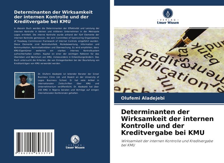Produktbild: Determinanten der Wirksamkeit der internen Kontrolle und der Kreditvergabe bei KMU