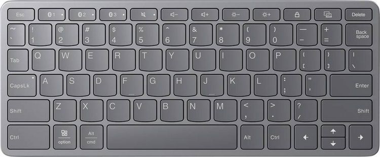Produktbild: Lenovo Multi-Device Wireless Keyboard(P) Kabellos Tastatur Deutsch, QWERTZ Grau