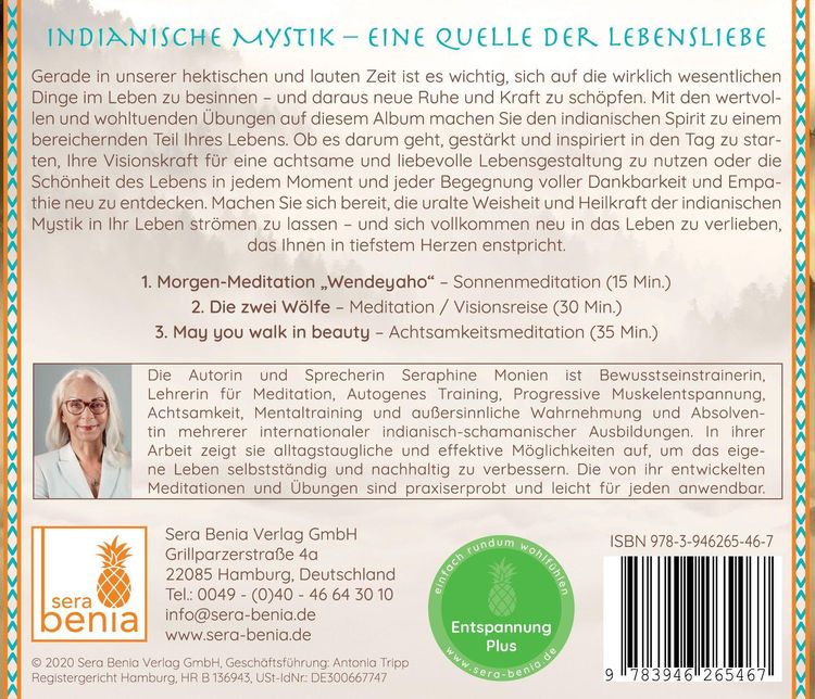 Produktbild: Perlen der Weisheit, Indianische Mystik {Indianer Meditation CD, Indianische Weisheiten, Morgen-Meditation, Die zwei W&ouml;lfe}