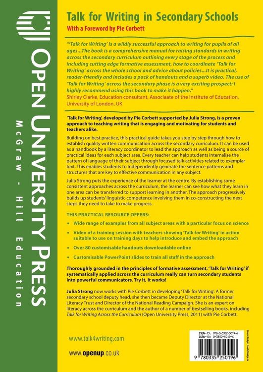 Produktbild: Talk for Writing in Secondary Schools, How to Achieve Effective Reading, Writing and Communication Across the Curriculum (Revised Edition)