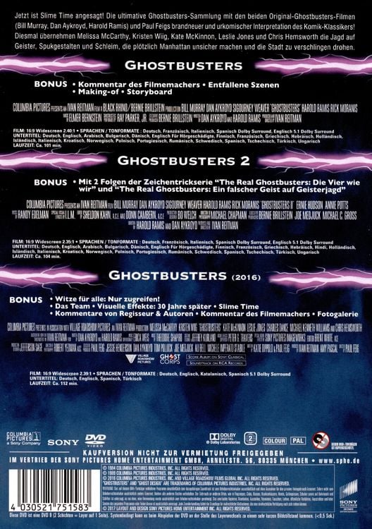 Produktbild: Ghostbusters 1-3 DVD Set