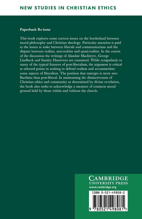 Produktbild: Community, Liberalism and Christian Ethics