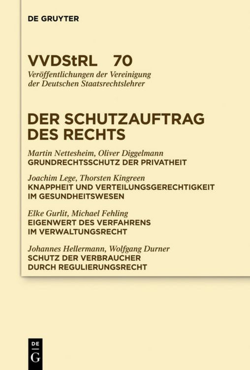 Produktbild: Der Schutzauftrag des Rechts