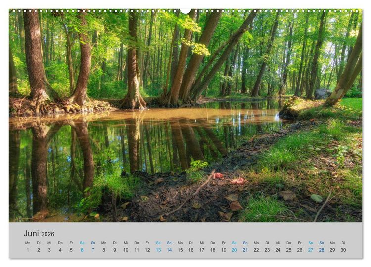 Produktbild: See- und Flu&szlig;landschaften in Brandenburg (hochwertiger Premium Wandkalender 2026 DIN A2 quer), Kunstdruck in Hochglanz