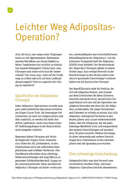 Produktbild: Meine Adipositas-OP. Magenverkleinerung, Magenband, Bypass & Co.