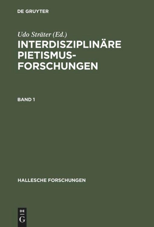 Produktbild: Interdisziplin&auml;re Pietismusforschungen