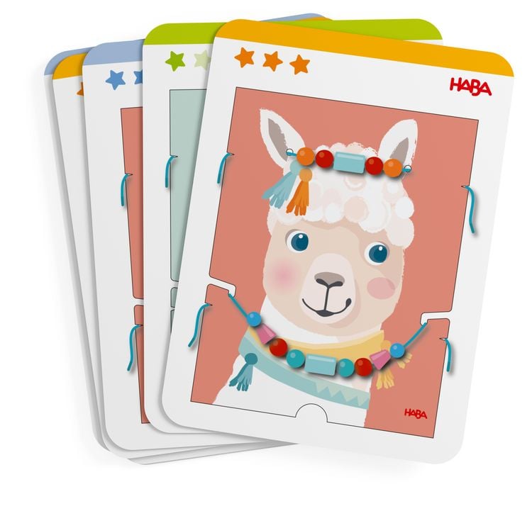 Produktbild: HABA 2012247001 - Jewelry Fun, F&auml;delspiel Schmuckst&uuml;cke, 63-teilig