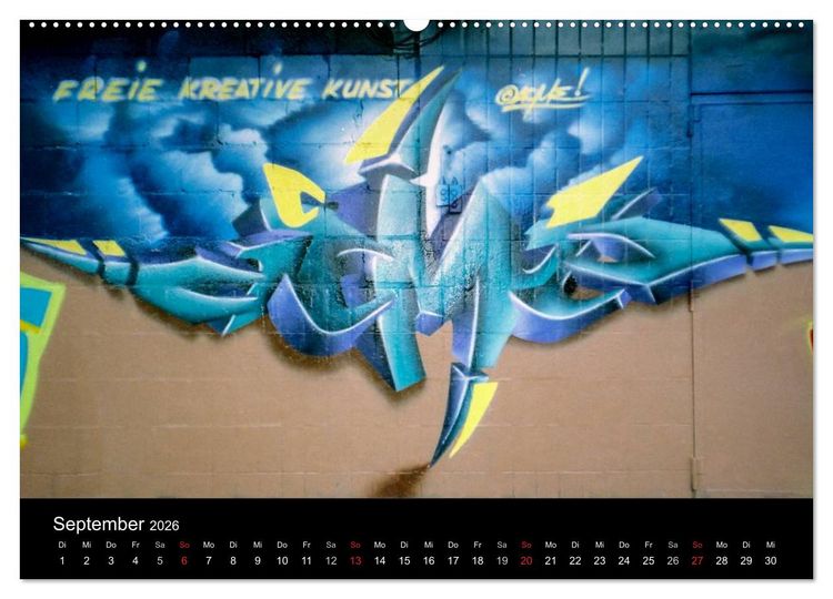 Produktbild: Graffiti - Kunst aus der Dose (hochwertiger Premium Wandkalender 2026 DIN A2 quer), Kunstdruck in Hochglanz