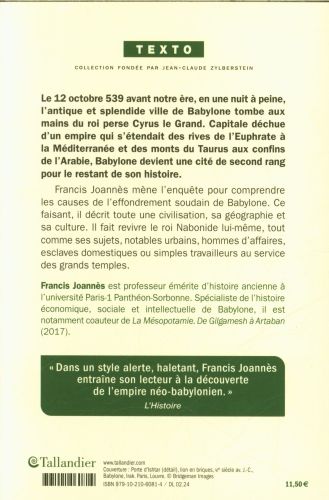 Produktbild: La chute de Babylone : 12 octobre 539 av. J.-C.