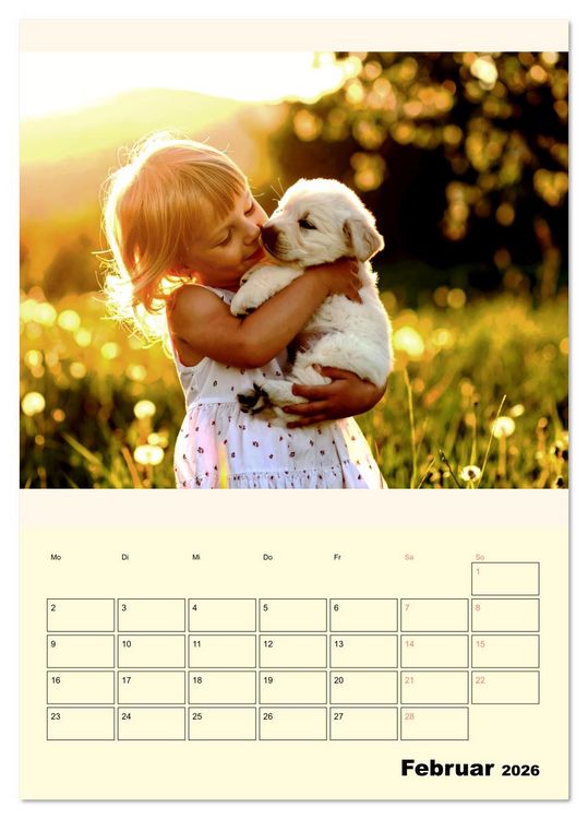 Produktbild: Der Familienkalender - Mit Hund durchs Jahr (Tischkalender 2026 DIN A5 hoch), CALVENDO Monatskalender