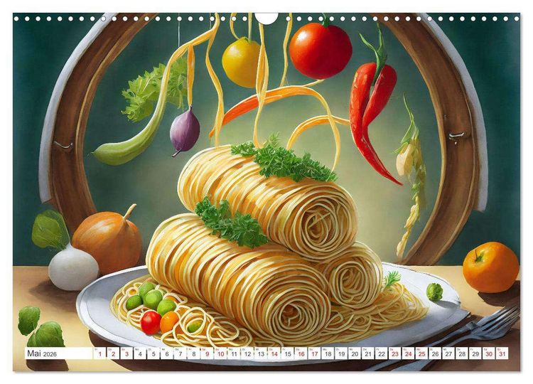 Produktbild: Nudel Varianten (Wandkalender 2026 DIN A3 quer), CALVENDO Monatskalender