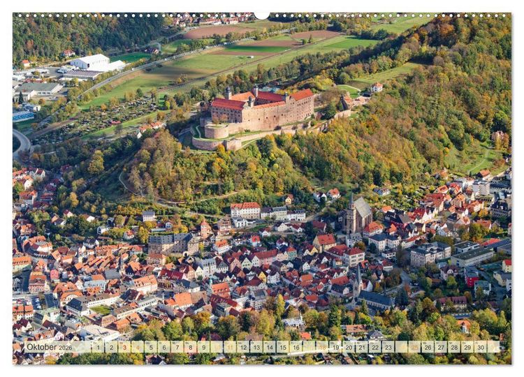 Produktbild: Oberfranken aus der Vogelperspektive (hochwertiger Premium Wandkalender 2026 DIN A2 quer), Kunstdruck in Hochglanz