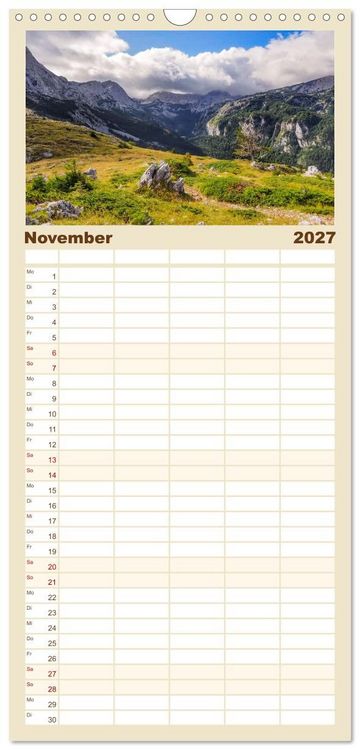 Produktbild: Familienplaner 2027 - Sutjeska-Nationalpark mit 5 Spalten (Wandkalender, 21 x 45 cm) CALVENDO
