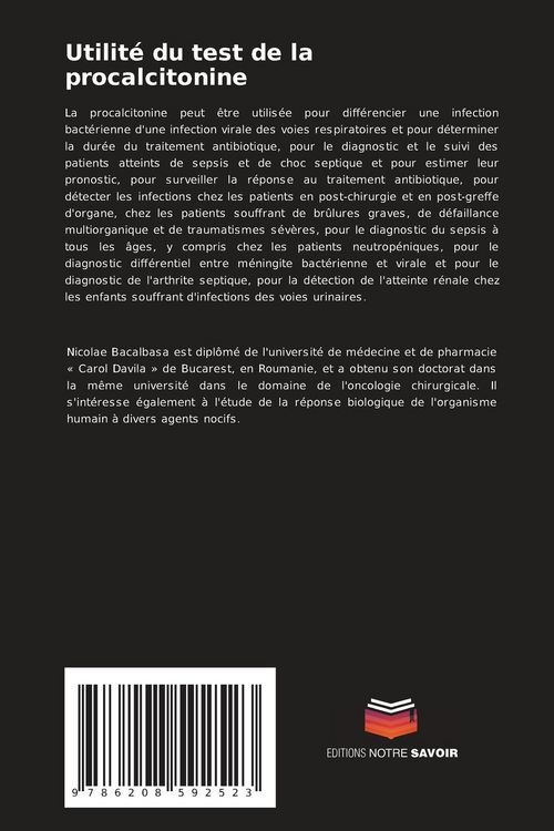 Produktbild: Utilit&eacute; du test de la procalcitonine