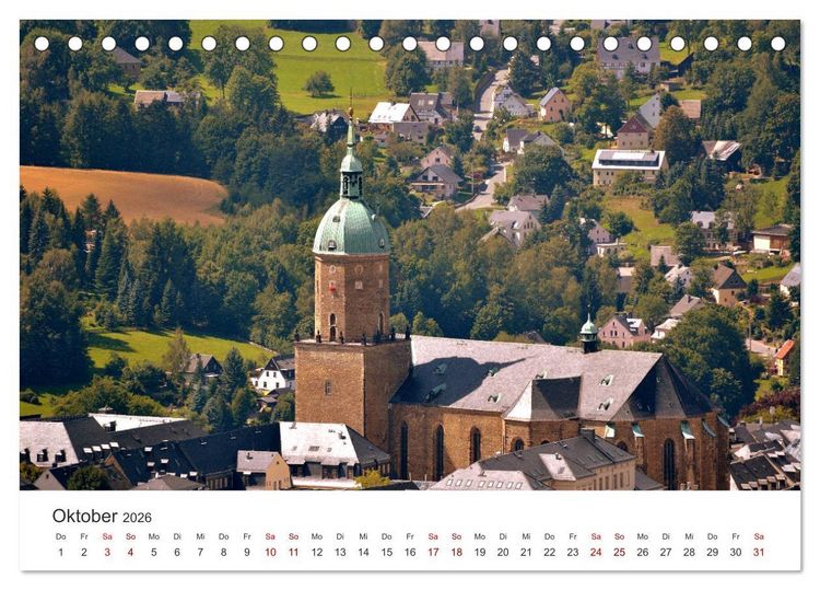 Produktbild: Annaberg - Hauptstadt des Erzgebirges (Tischkalender 2026 DIN A5 quer), CALVENDO Monatskalender