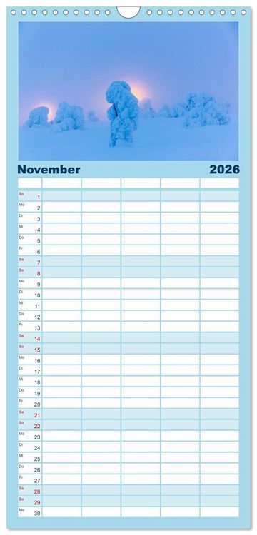 Produktbild: Familienplaner 2026 - Magisches Nordland. Eine Reise in das Herz Skandinaviens mit 5 Spalten (Wandkalender, 21 x 45 cm) CALVENDO
