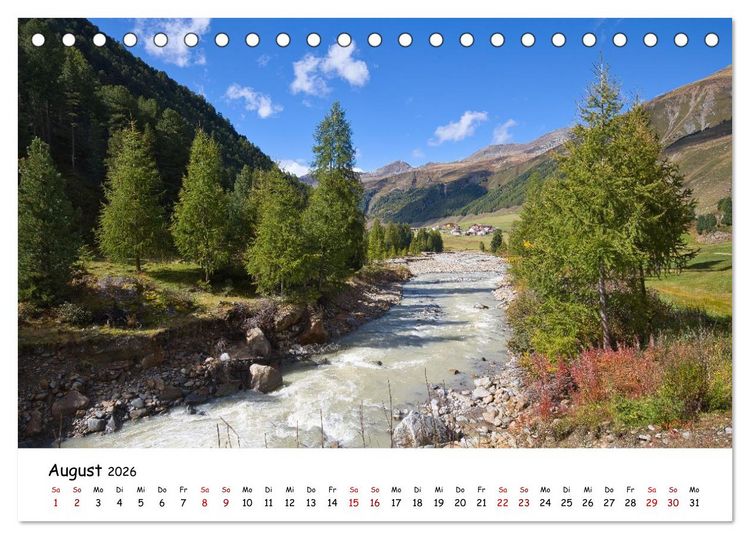 Produktbild: Zwischen Gipfeln und Geschichte - Der Vinschgau in Bildern (Tischkalender 2026 DIN A5 quer), CALVENDO Monatskalender