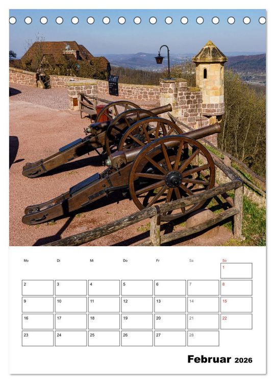 Produktbild: Die Th&uuml;ringer Wartburg (Tischkalender 2026 DIN A5 hoch), CALVENDO Monatskalender