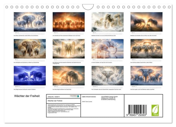 Produktbild: W&auml;chter der Freiheit (Wandkalender 2026 DIN A4 quer), CALVENDO Monatskalender