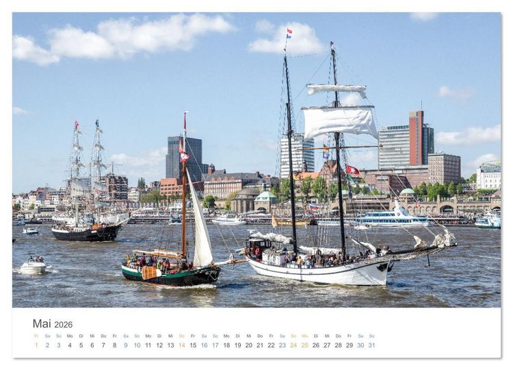 Produktbild: Die Elbmetropole Hamburg (hochwertiger Premium Wandkalender 2026 DIN A2 quer), Kunstdruck in Hochglanz