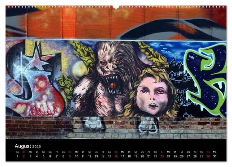 Produktbild: Grafitti 2026 (Wandkalender 2026 DIN A2 quer), CALVENDO Monatskalender