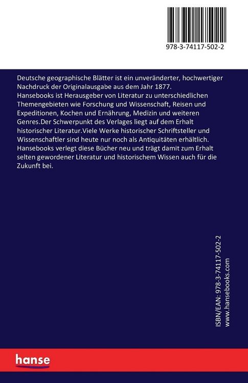 Produktbild: Deutsche geographische Bl&auml;tter
