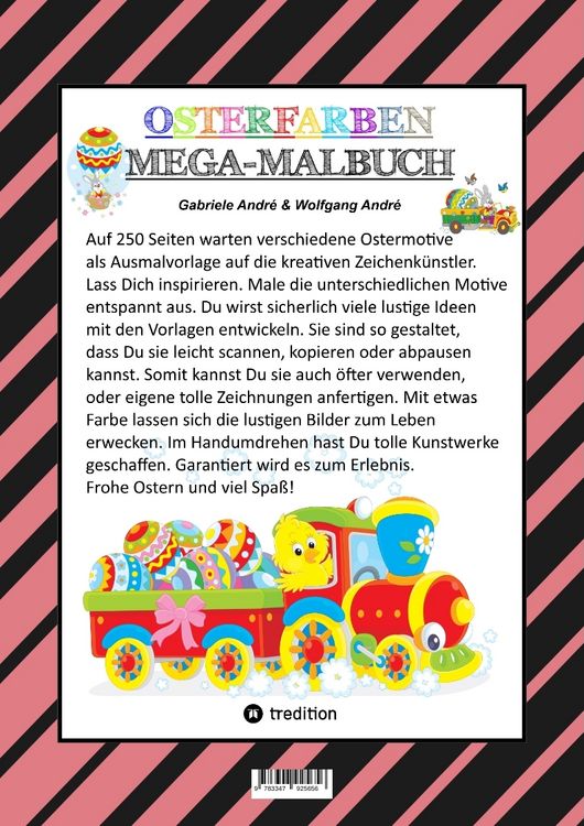 Produktbild: Mega Malbuch - Ostermotive - Osterhasen - Ostereier - Osterk&uuml;ken - Osterkorb - Hahn - Henne - Lustige Osterbilder