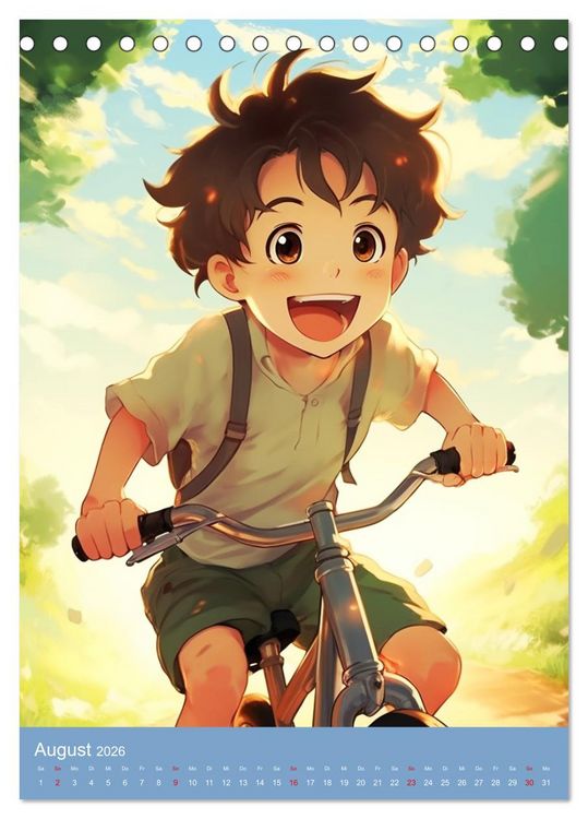 Produktbild: Manga-Boys. Die Abenteuer liebenswerter Jungs (Tischkalender 2026 DIN A5 hoch), CALVENDO Monatskalender